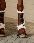 Sixteen Cypress Leatherette Bell Boots, Hickory