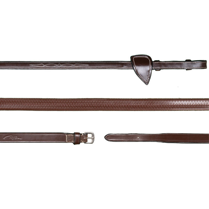 Dy'on 1/2 Rubber Reins Brown Full US Collection