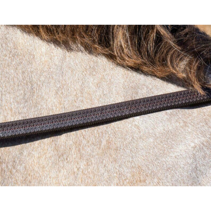 Dy'on 1/2" Rubber Reins, Brown, Working By Dyon