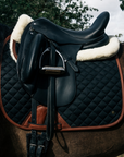 Sixteen Cypress Dressage Pad, Black & Cognac