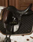 Sixteen Cypress Dressage Pad, Black & Gold Leaf