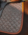 Sixteen Cypress Dressage Pad, Herringbone & Cognac