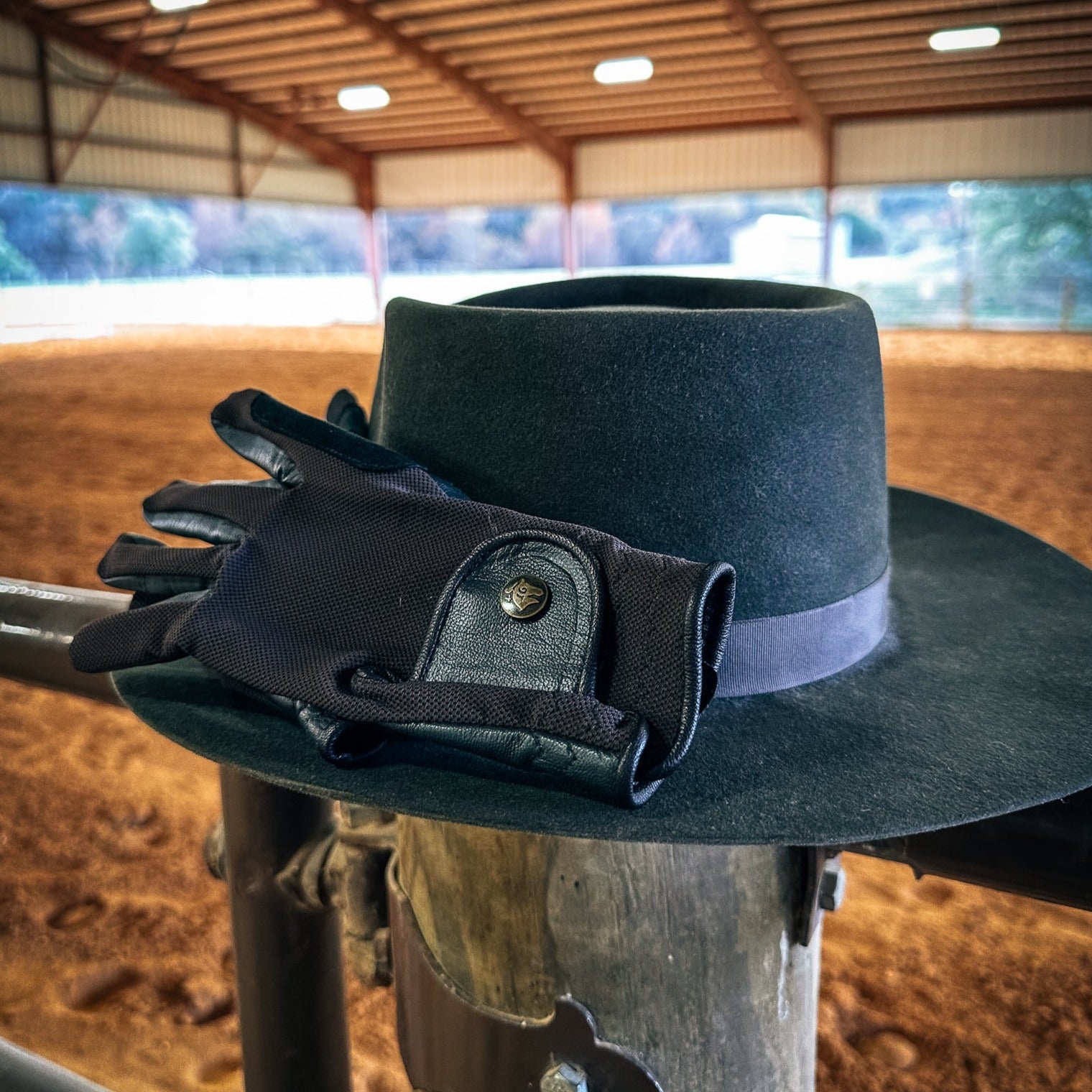 Sixteen Cypress Riding Gloves, Forest &amp; Tobacco