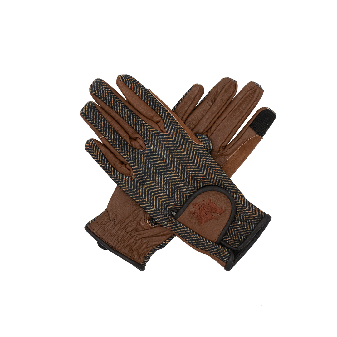 Sixteen Cypress Riding Gloves, Herringbone Cognac