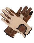 Sixteen Cypress Riding Gloves, Oat & Cognac