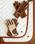 Sixteen Cypress Riding Gloves, Oat & Cognac