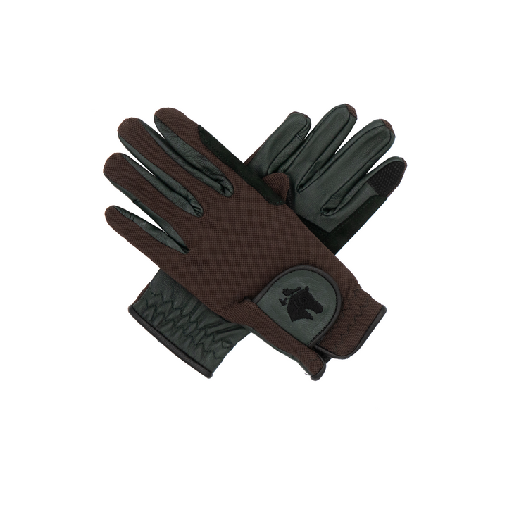 Sixteen Cypress Riding Gloves, Forest & Tobacco