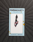 pinsnickety stars and stripes american flag braid and bridle charm on a black background