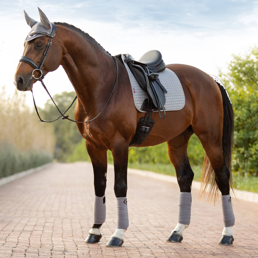 LeMieux Suede Dressage Saddle Pad, Gray