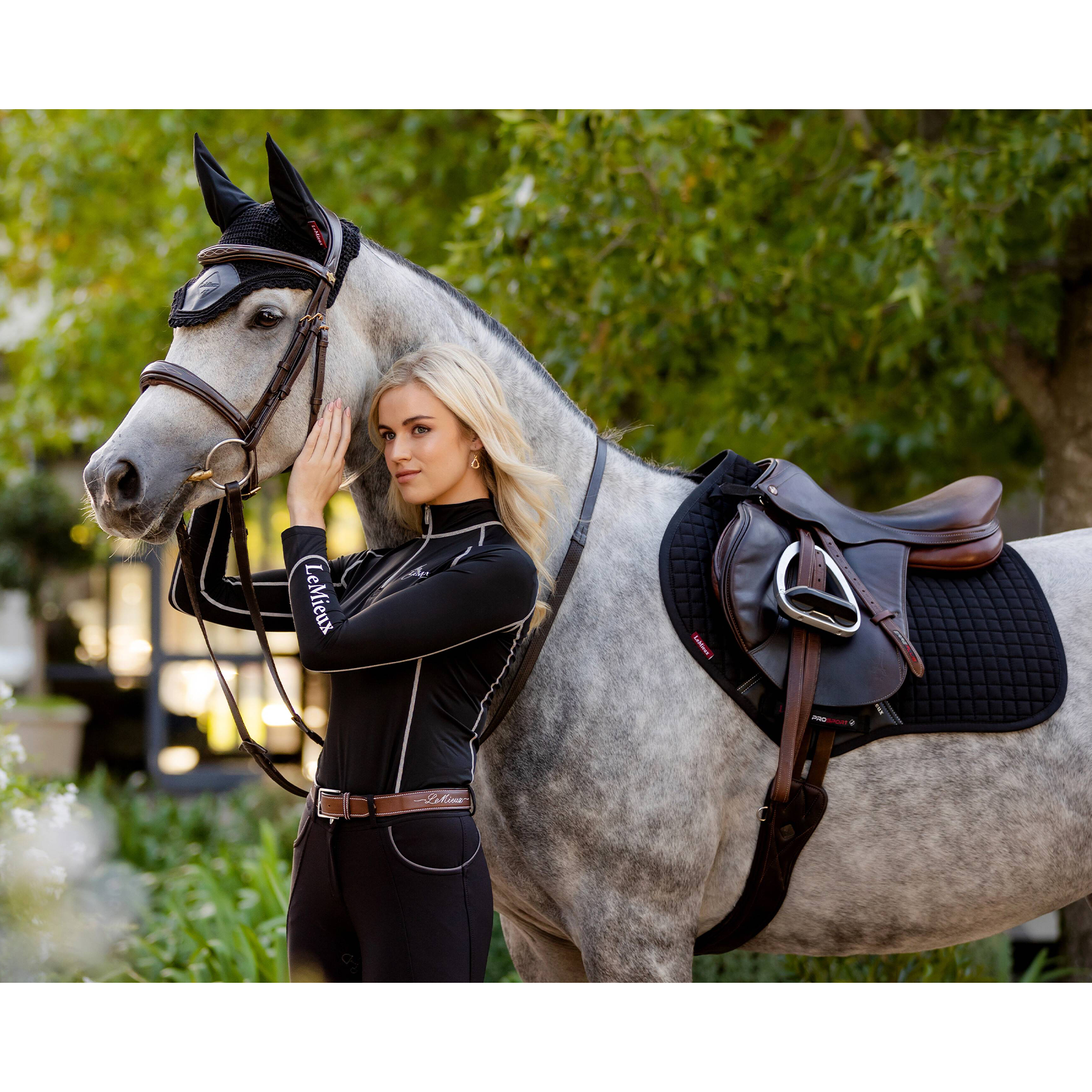 LeMieux Cotton Close Contact Saddle Pad, Black