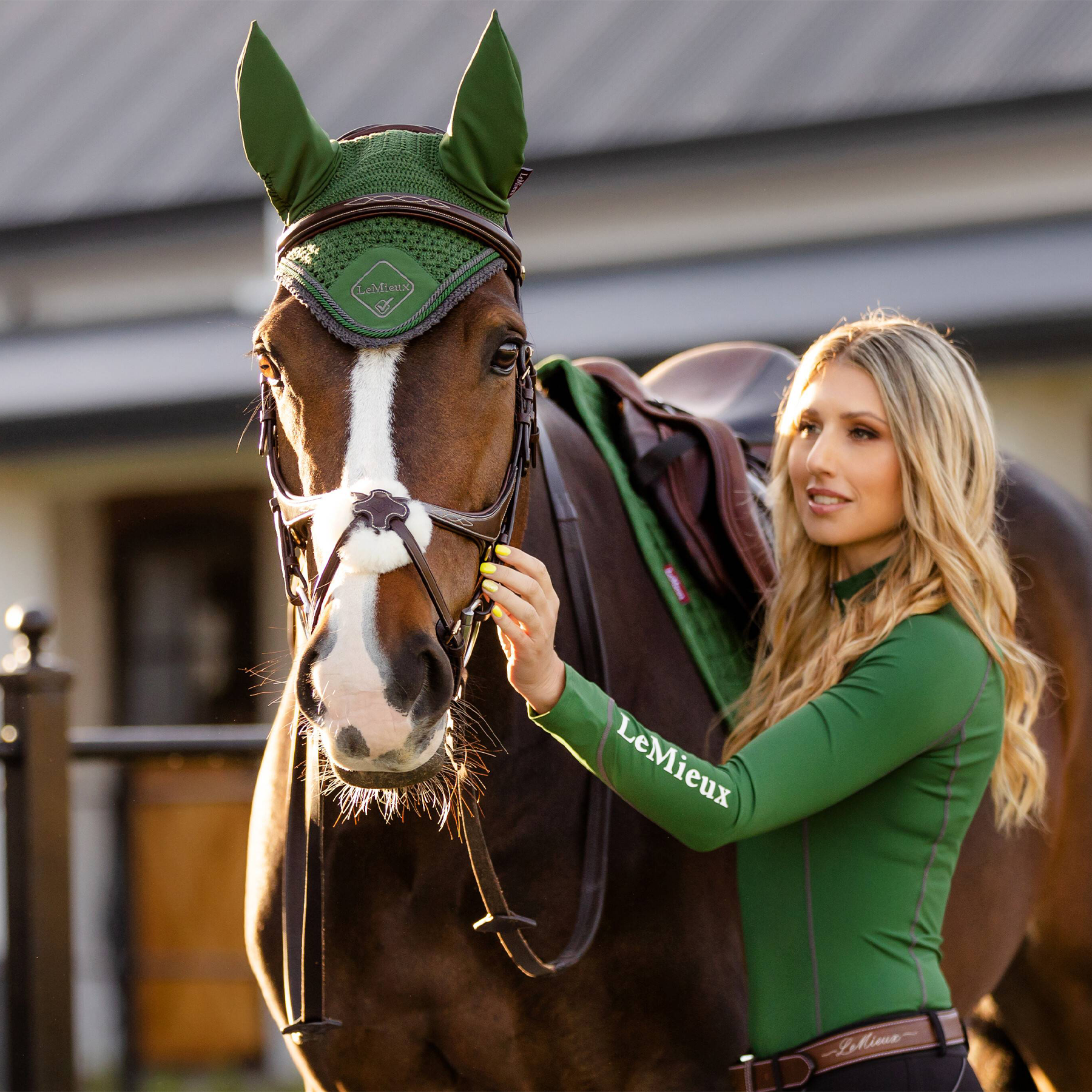 LeMieux Classic Fly Veil, Hunter Green