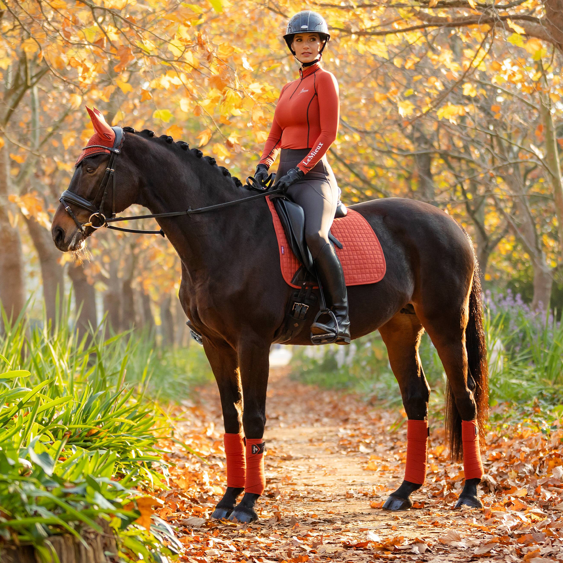 LeMieux Suede Dressage Saddle Pad, Sienna