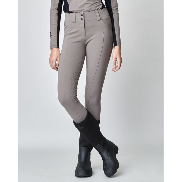 Yagya Ladies Compression Performance Breeches Knee Grip, Taupe
