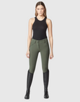 Yagya Ladies Compression Performance Breeches Knee Grip, Green