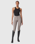 Yagya Ladies Compression Performance Breeches Full Grip, Taupe