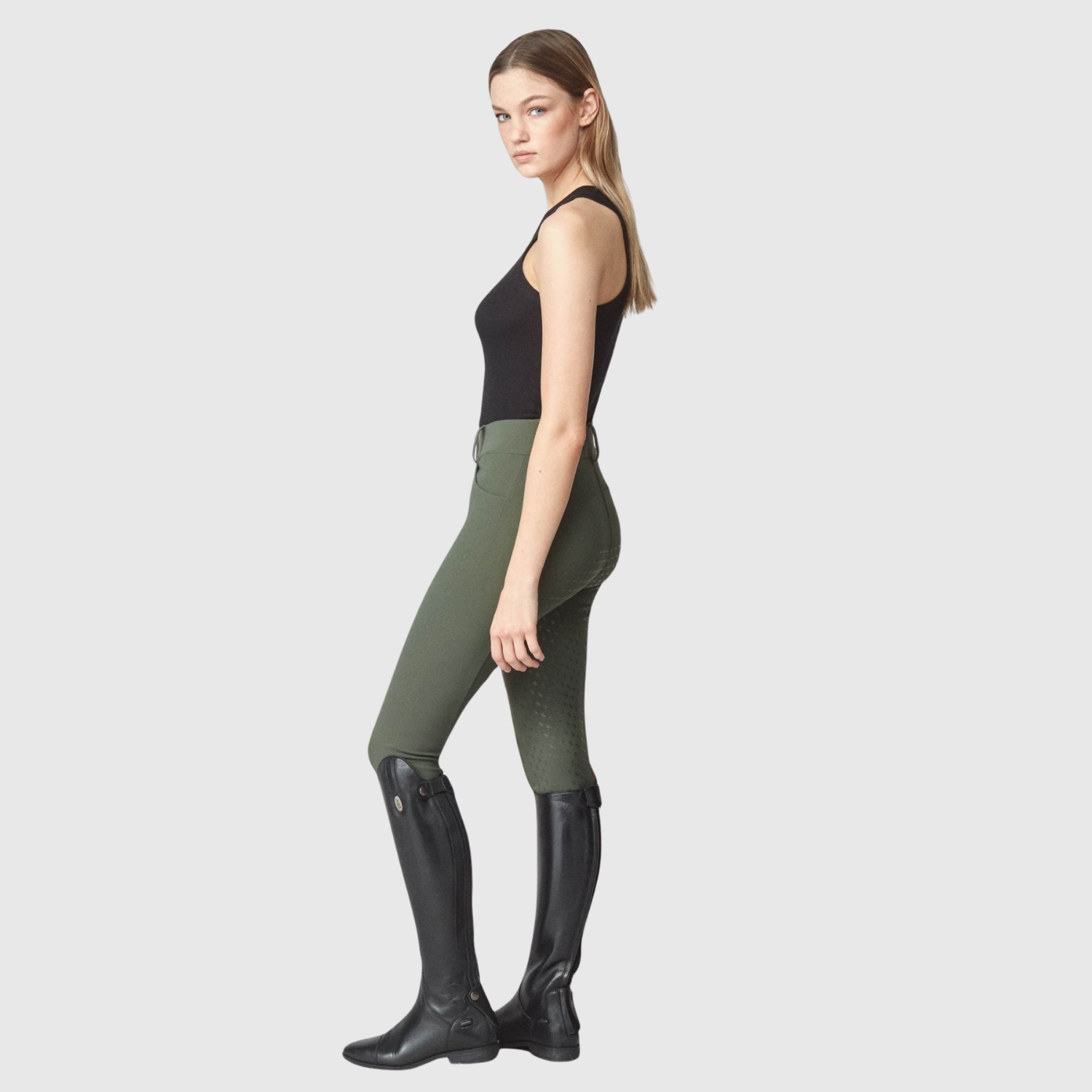 Yagya Ladies Compression Performance Breeches Knee Grip, Green