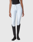 Yagya Ladies Compression Performance Knee Grip Breeches, White