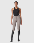 Yagya Ladies Compression Performance Breeches Full Grip, Taupe