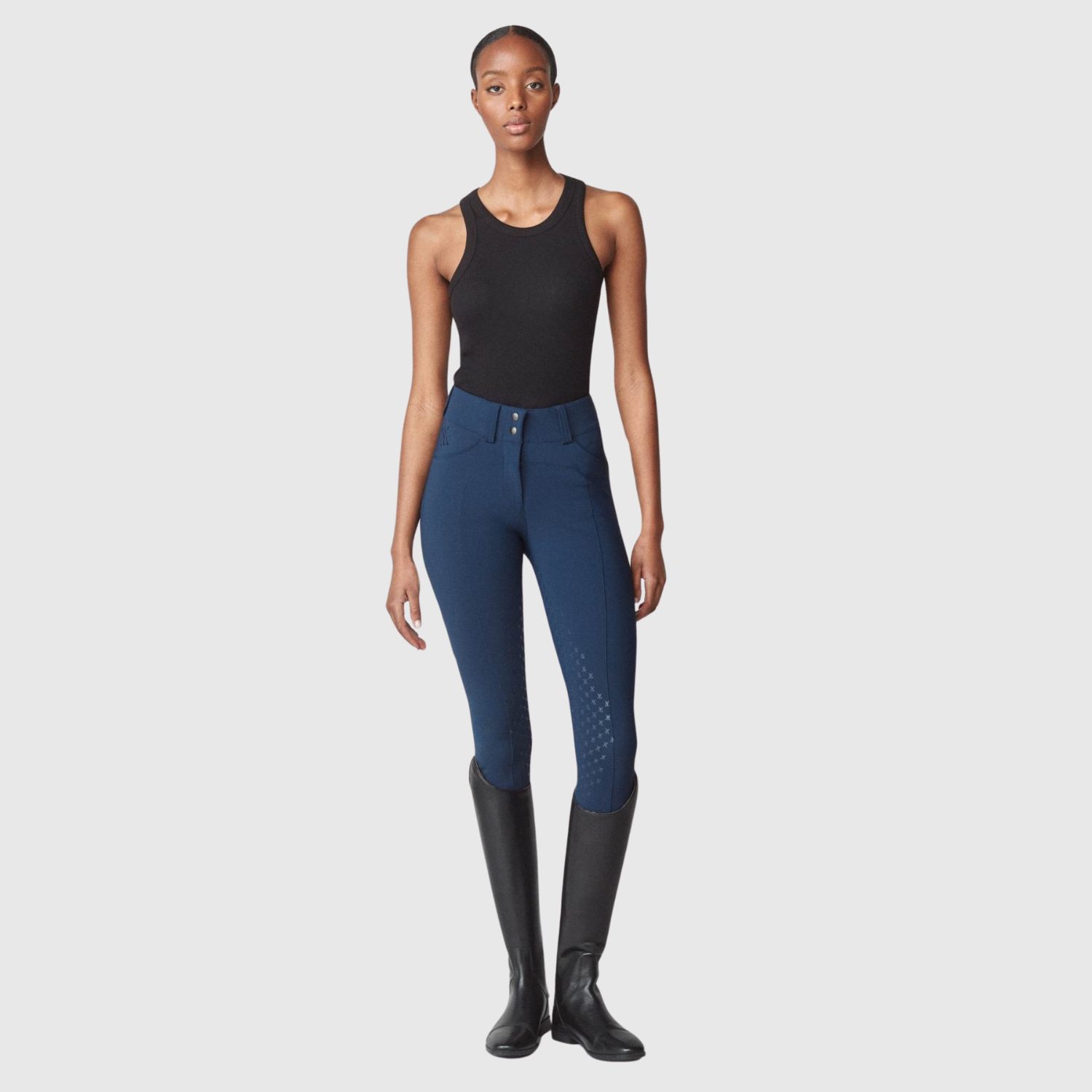 Yagya Ladies Compression Performance Breeches Knee Grip, Navy