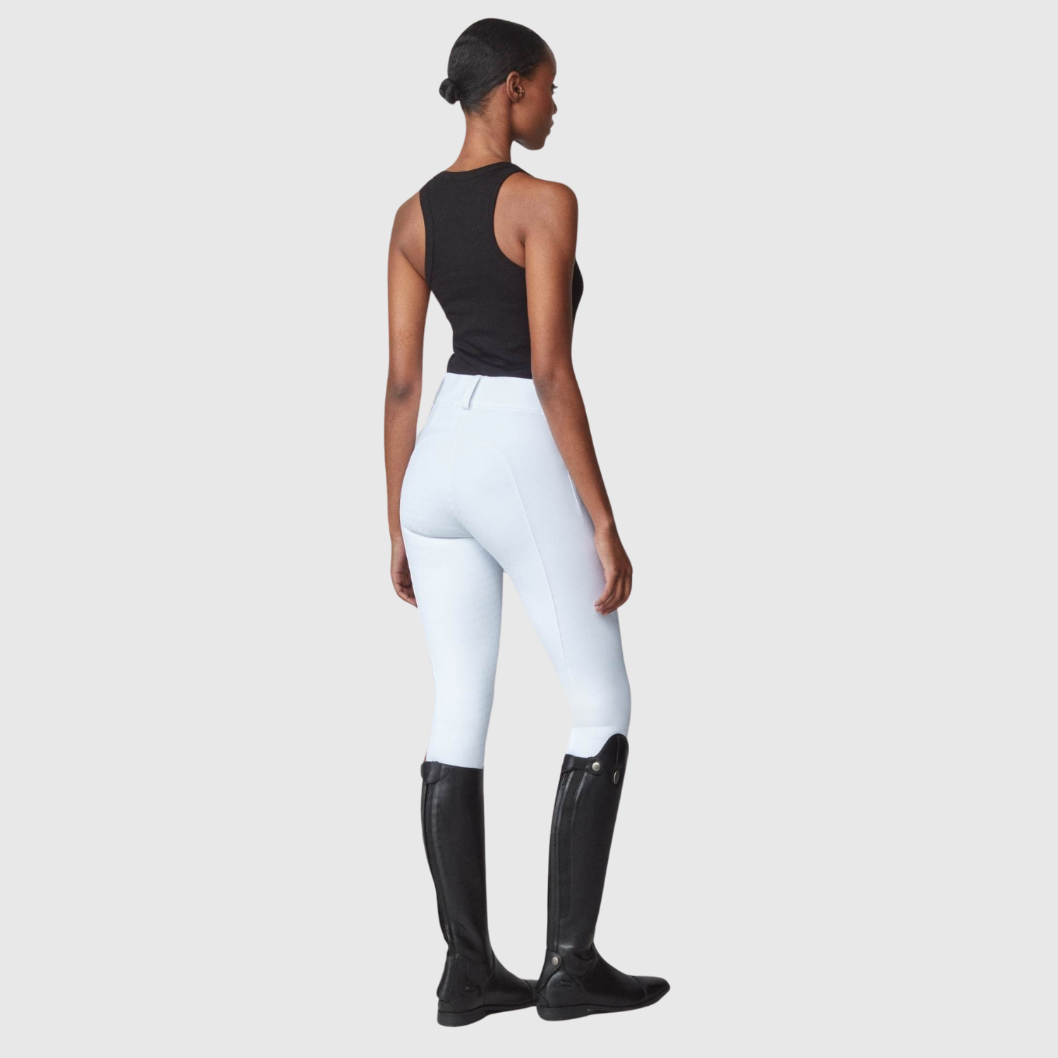 Yagya Ladies Compression Performance Full Grip Breeches, White