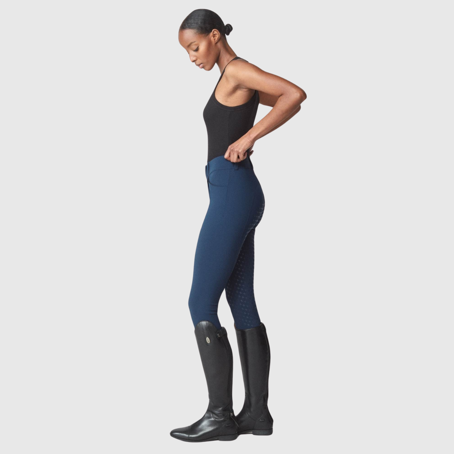 Yagya Ladies Compression Performance Breeches Knee Grip, Navy