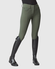 Yagya Ladies Compression Performance Breeches Full Grip, Green