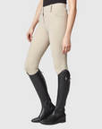 Yagya Ladies Compression Performance Knee Grip Breeches, Tan