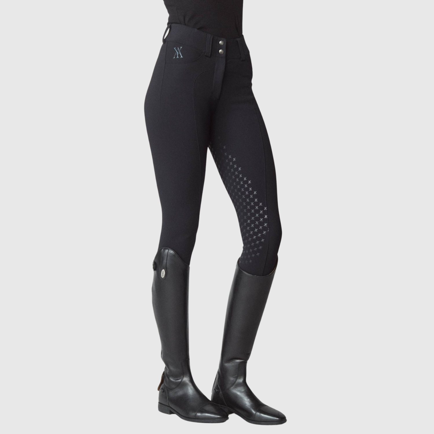 Yagya Ladies Compression Performance Breeches Knee Grip, Black