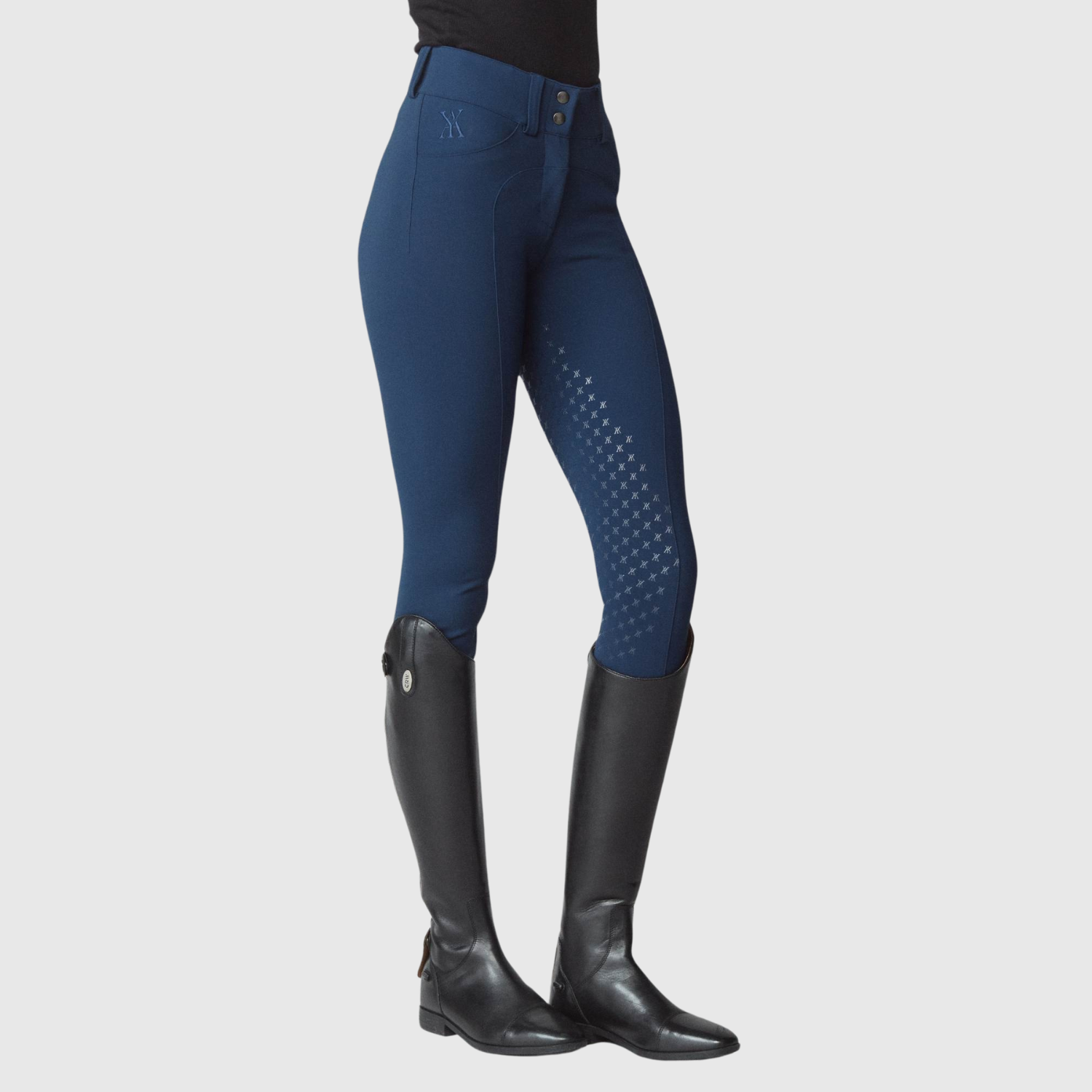 Yagya Ladies Compression Performance Breeches Full Grip, Navy