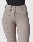 Yagya Ladies Compression Performance Breeches Full Grip, Taupe