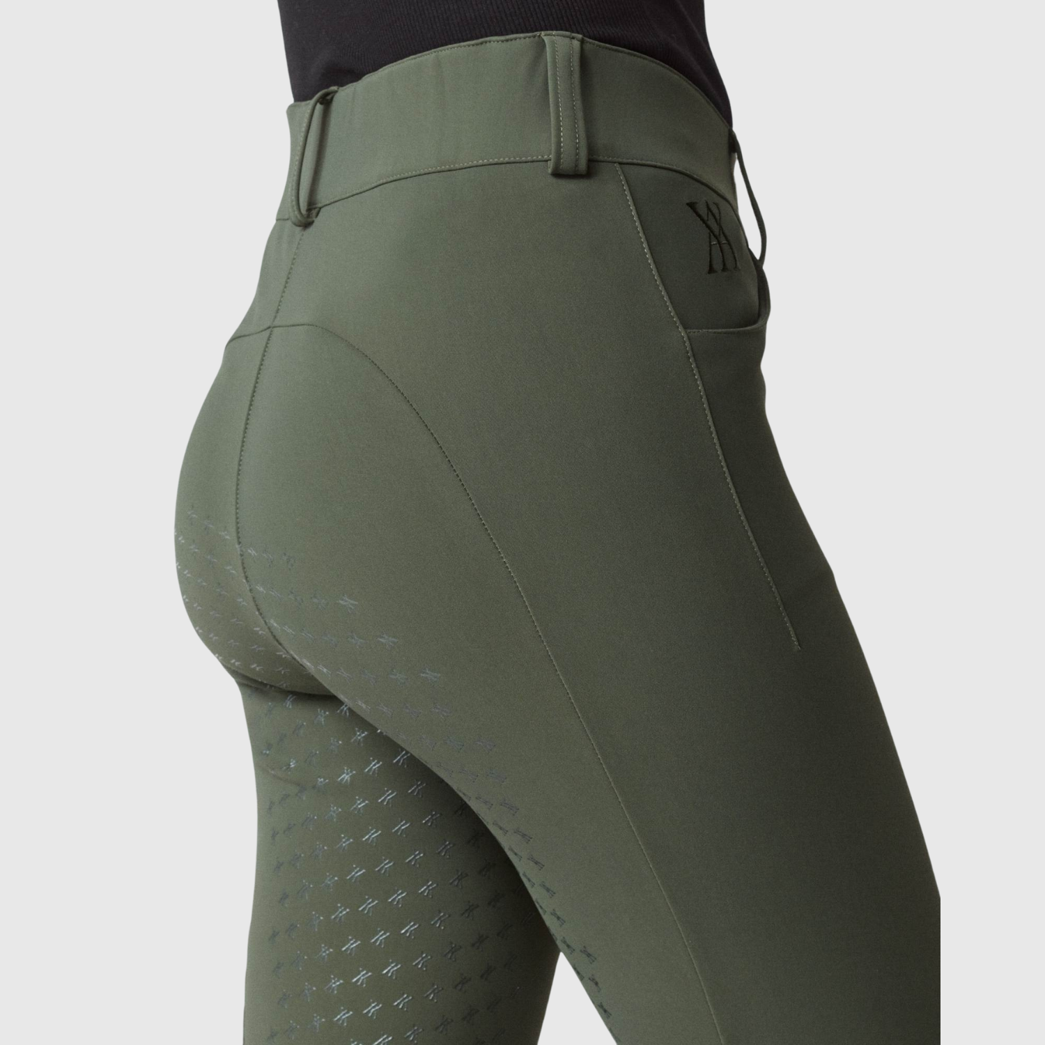 Yagya Ladies Compression Performance Breeches Full Grip, Green