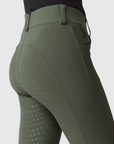 Yagya Ladies Compression Performance Breeches Full Grip, Green