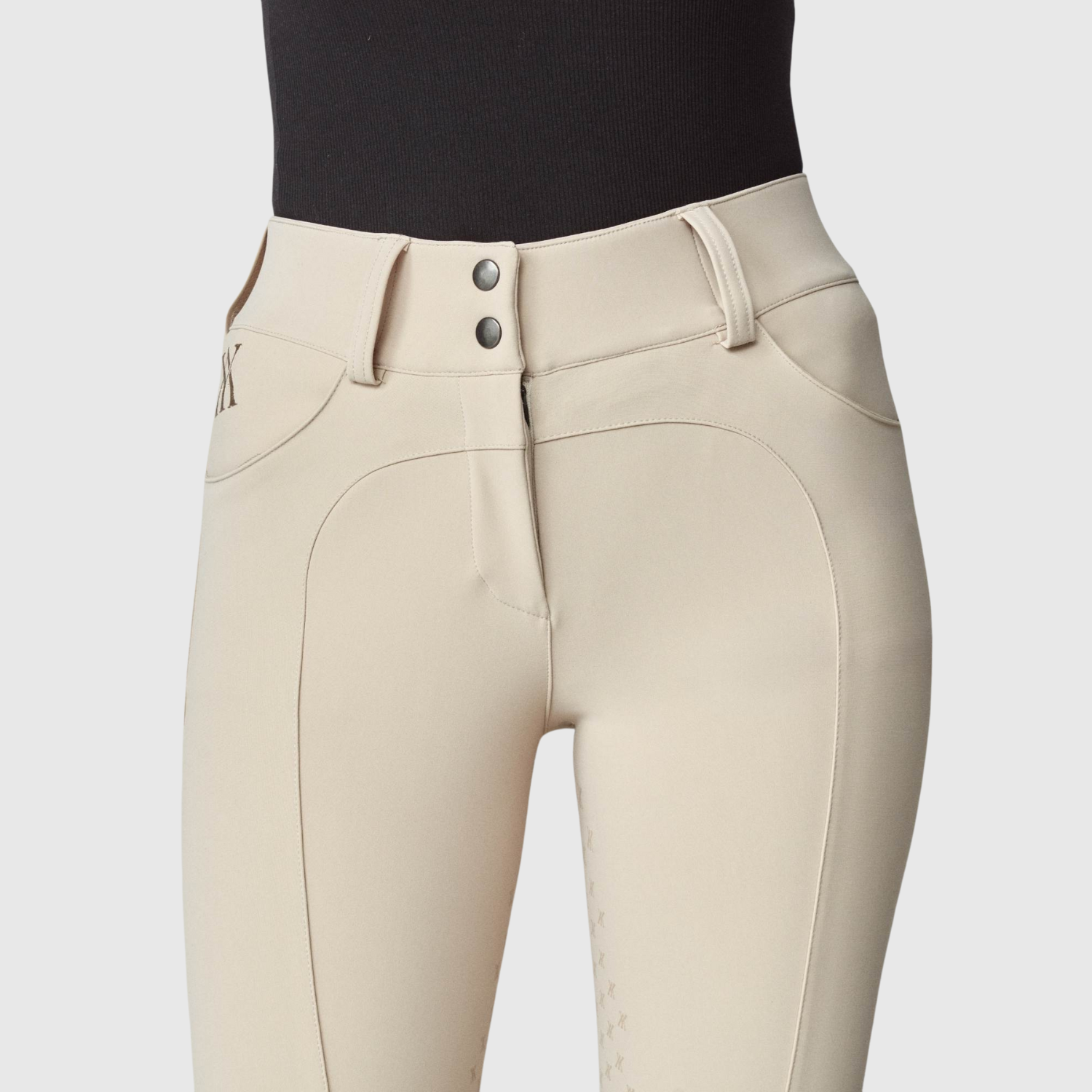 Yagya Ladies Compression Performance Knee Grip Breeches, Tan