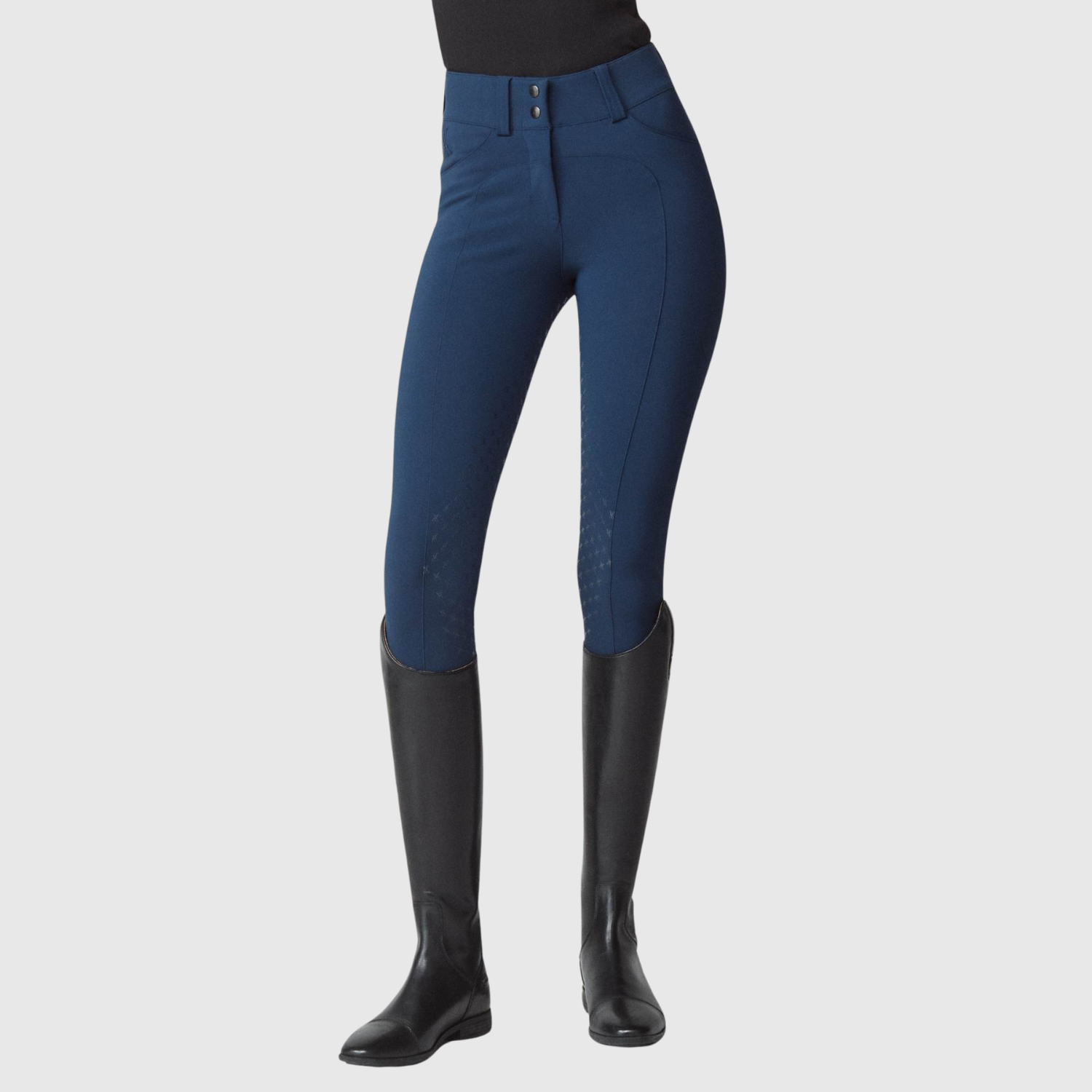 Yagya Ladies Compression Performance Breeches Knee Grip, Navy