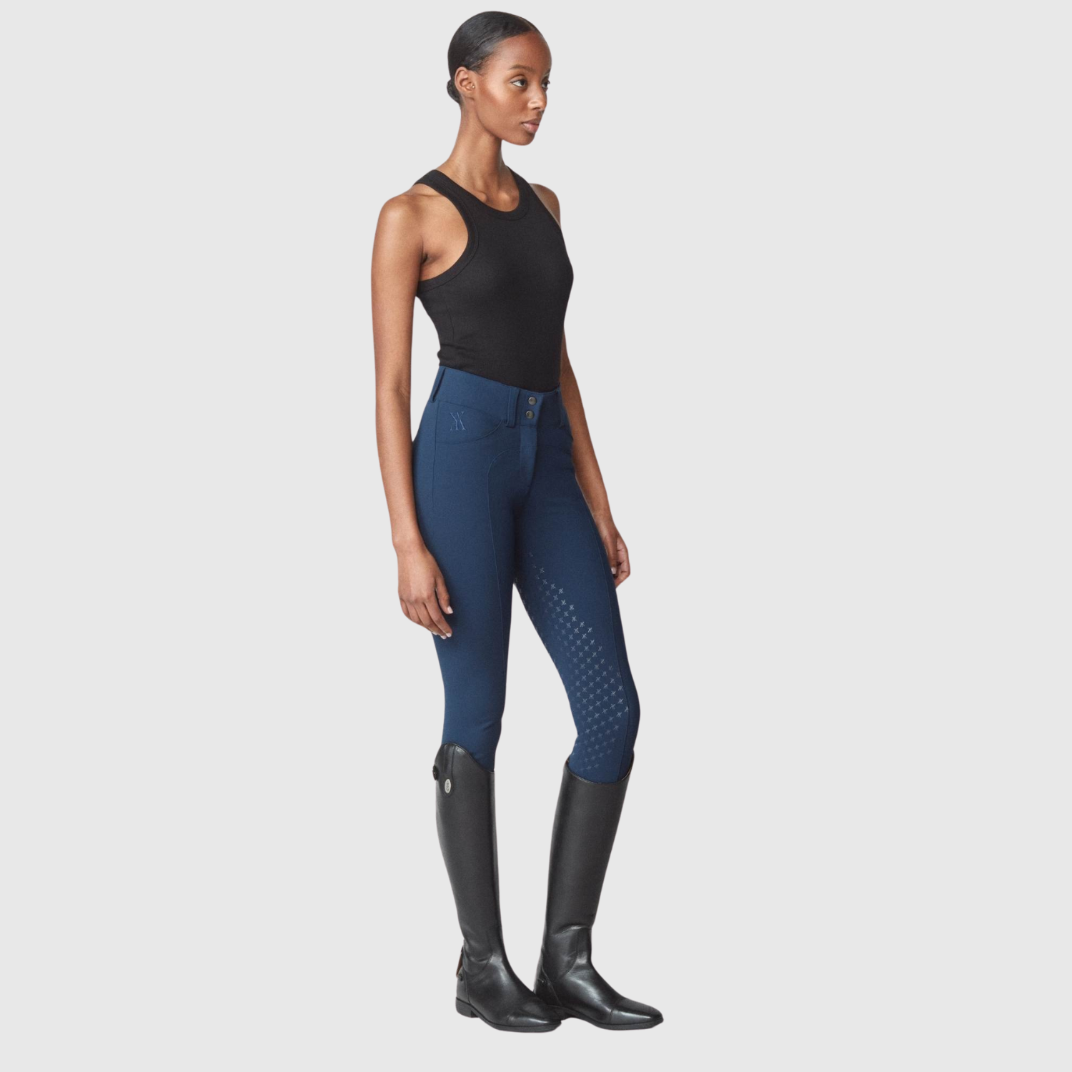 Yagya Ladies Compression Performance Breeches Full Grip, Navy