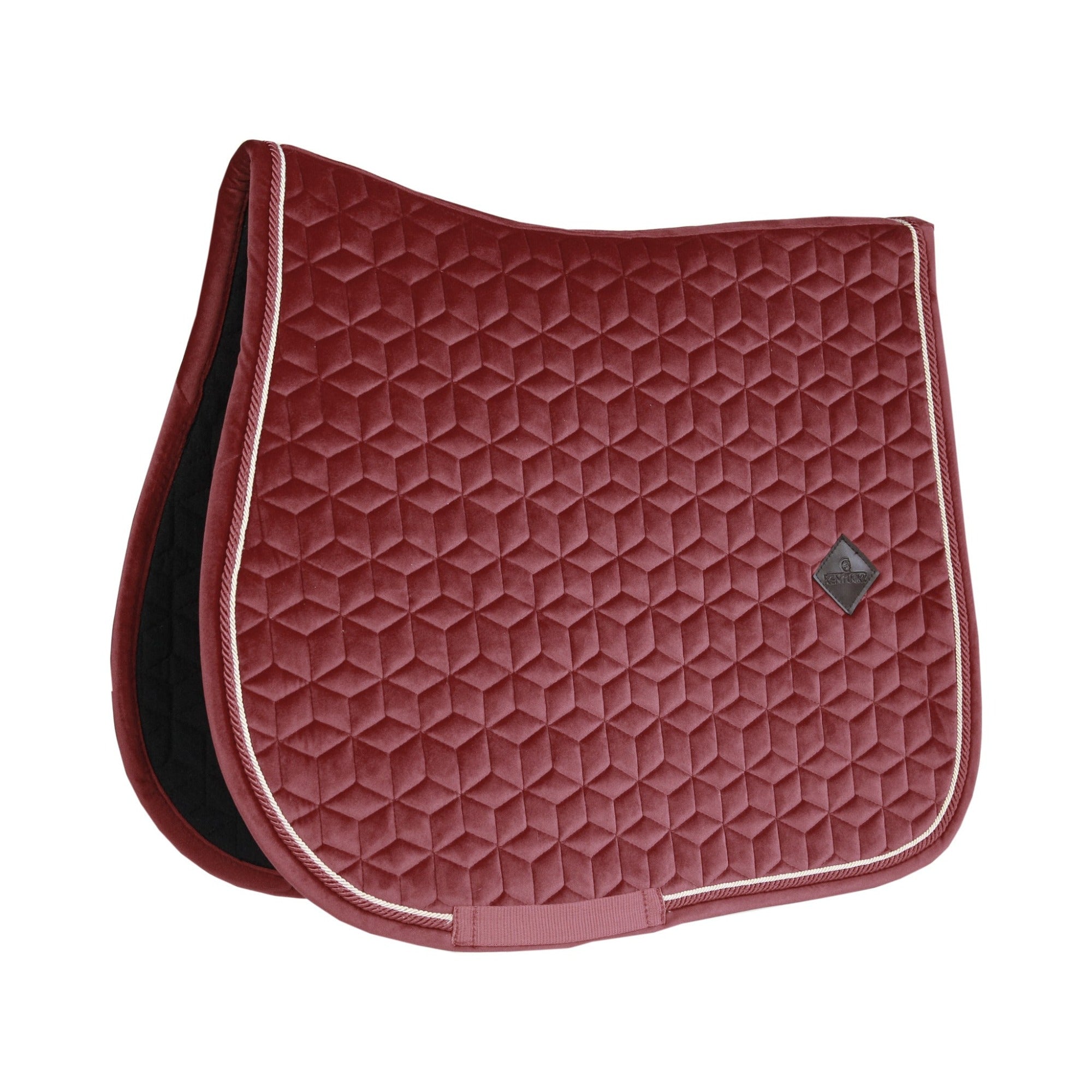 Kentucky Horsewear Saddle Pad Velvet Jumping Bordeaux Edition Full