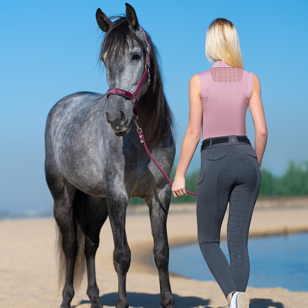 Fair Play ASTRID Full Grip, High Rise Breeches, Gray