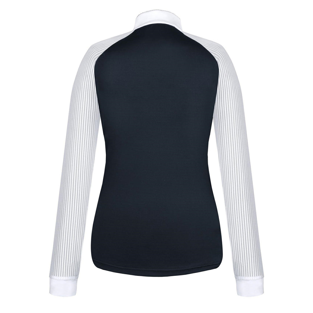 Fair Play Competition Shirt JUSTINE AIRY Long Sleeve White-Navy
