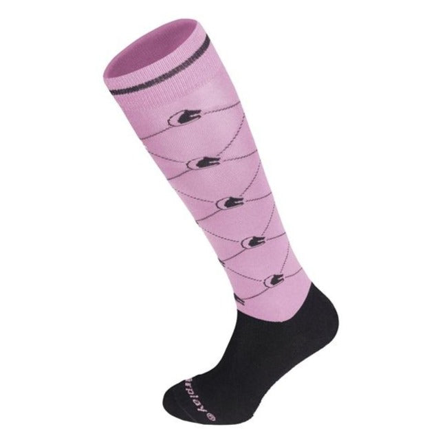 Fair Play Socks LOGO, Light Pink-Black