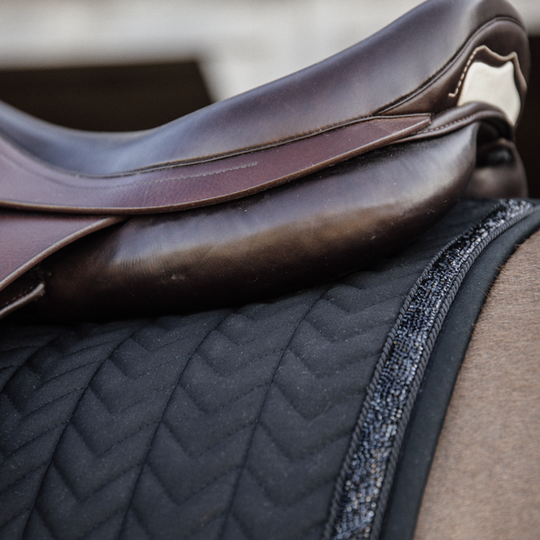 Kentucky Horsewear Saddle Pad Glitter Stone Jumping, Black