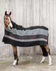 Kentucky Horsewear Heavy Fleece Rug Square Stripes, Black/Grey