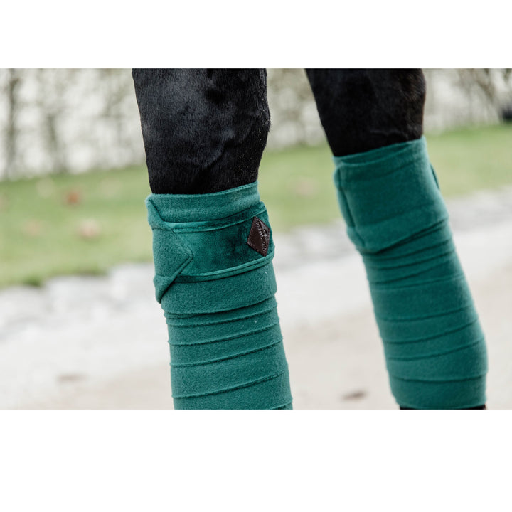 Kentucky Horsewear Polar Fleece Bandages Velvet, Dark Green