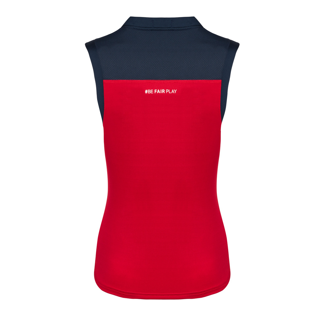 Fair Play Sleeveless Competition Top JUDY, Red-Navy