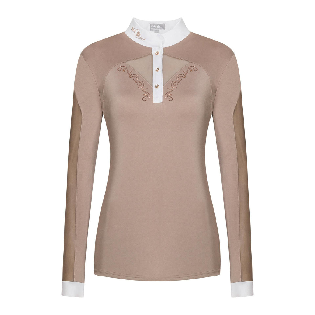 Fair Play Competition Shirt Long Sleeve CATHRINE ROSEGOLD Beige/White