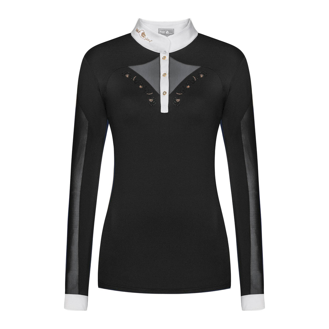 Fair Play Competition Shirt Long Sleeve CATHRINE ROSEGOLD Black/White
