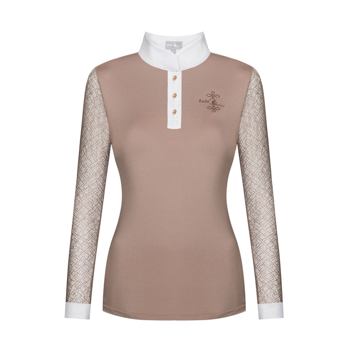 Fair Play Competition Shirt CECILE Long Sleeve ROSEGOLD, Beige