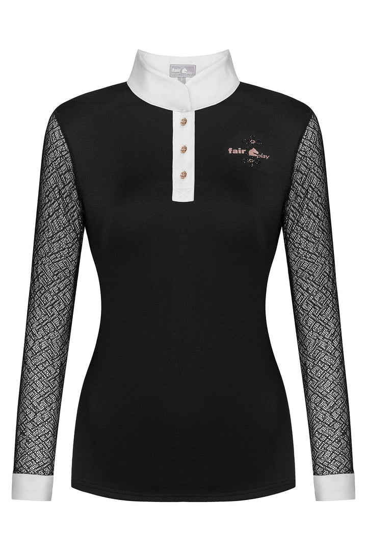 Fair Play Competition Shirt CECILE Long Sleeve ROSEGOLD, Black