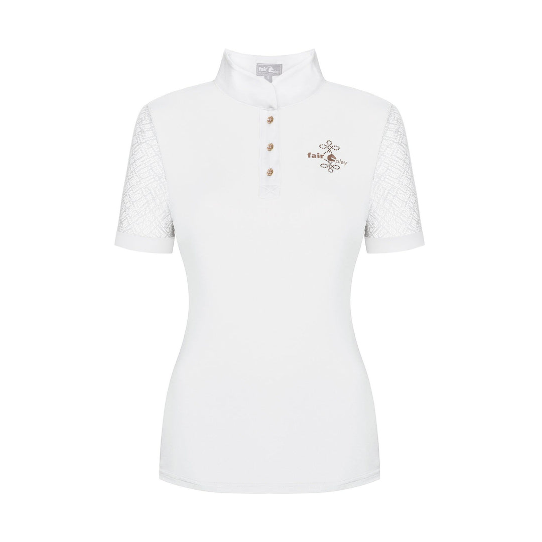 Fair Play Competition Shirt CECILE Short Sleeve ROSEGOLD, White