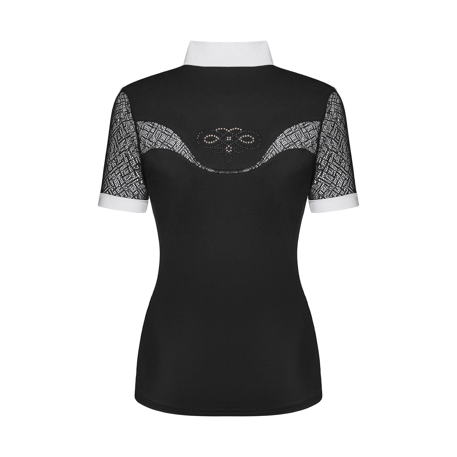 Fair Play Competition Shirt CECILE Short Sleeve ROSEGOLD, Black/White