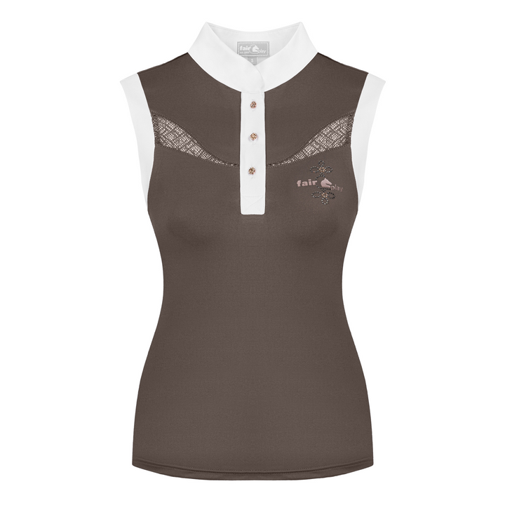 Fair Play Cecile Sleeveless Competition Shirt Rosegold, Taupe-Gray